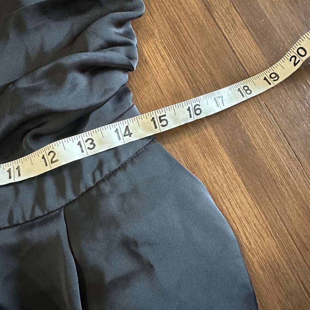 Ramy Brook Black Satin Ezra Jumpsuit size 8 wide leg designer classic piece - Picture 9 of 12